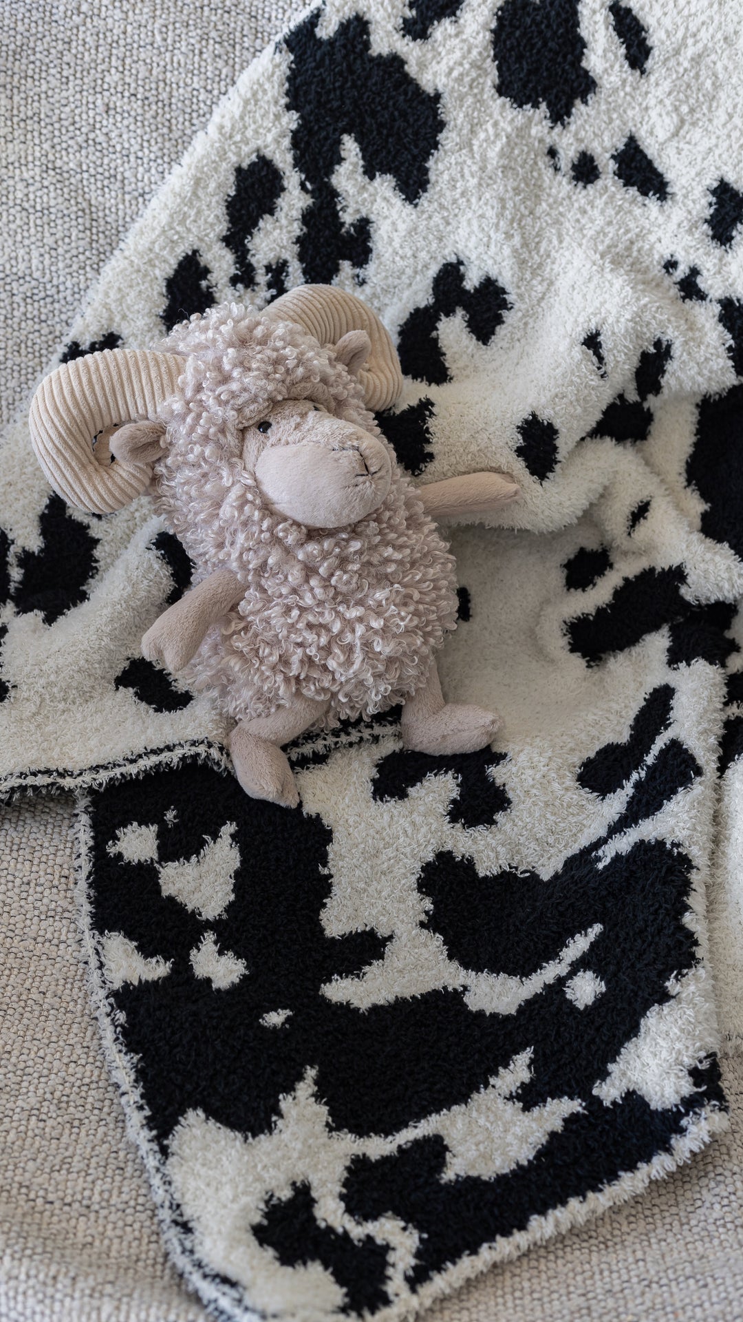 Tap Shoe &  Baby's Breath Cow Print Toddler Blanket
