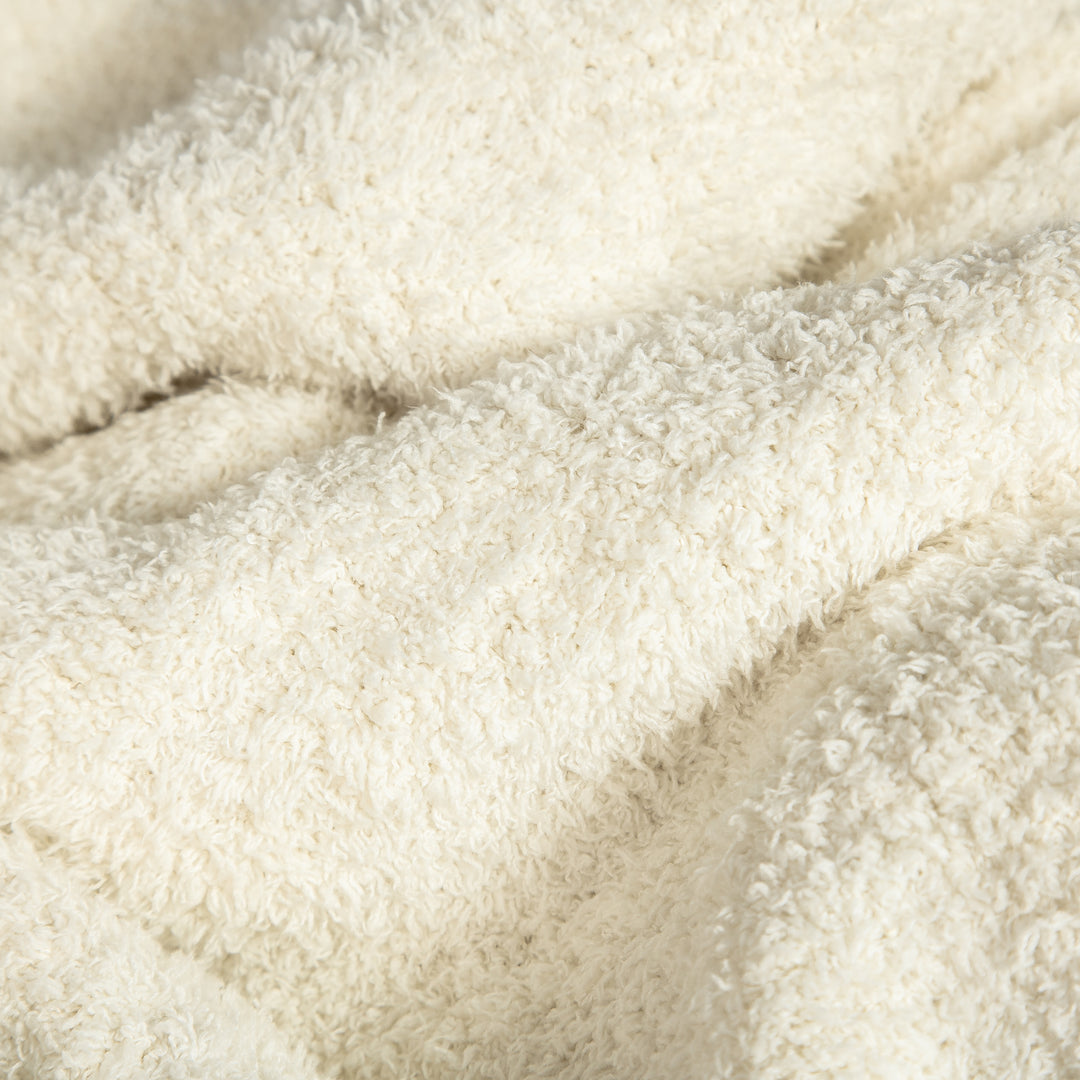 Baby's Breath Solid Jacquard Print Throw