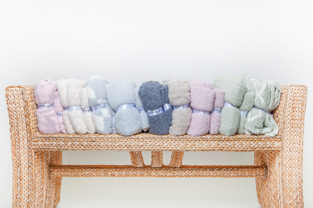 Frozen & White Wavy Checker Print Lovey