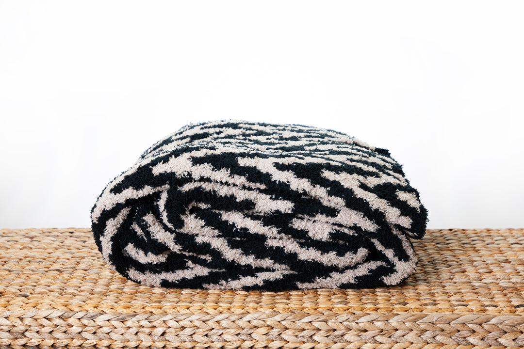 Tap Shoe & Rainy Day Chevron Print Throw
