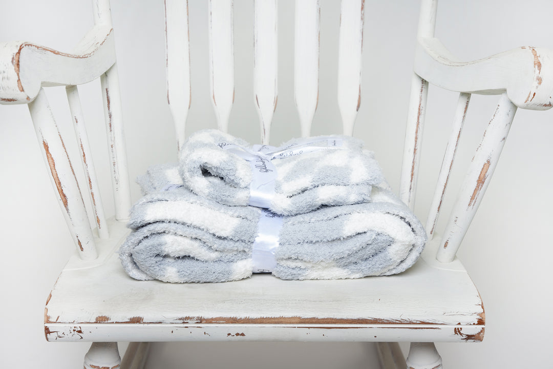 Frozen & White Wavy Checker Print Lovey