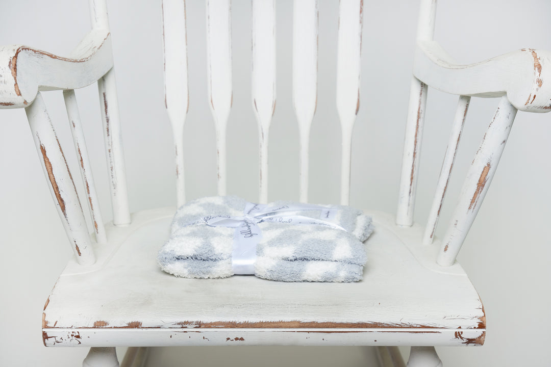 Frozen & White Wavy Checker Print Lovey