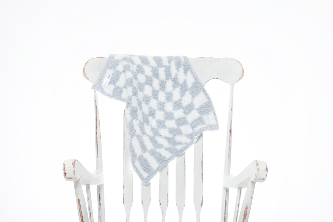 Frozen & White Wavy Checker Print Lovey