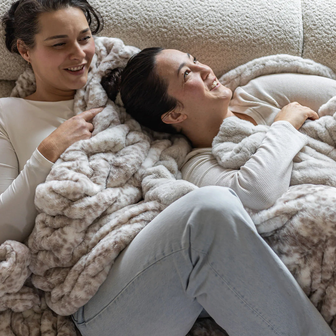 Snow Leopard Minky Blanket