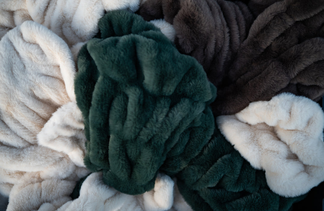Deep Forest Green Minky Blanket