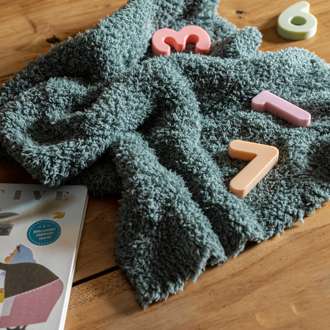 Dark Forest Green Solid Double Layered Print Lovey