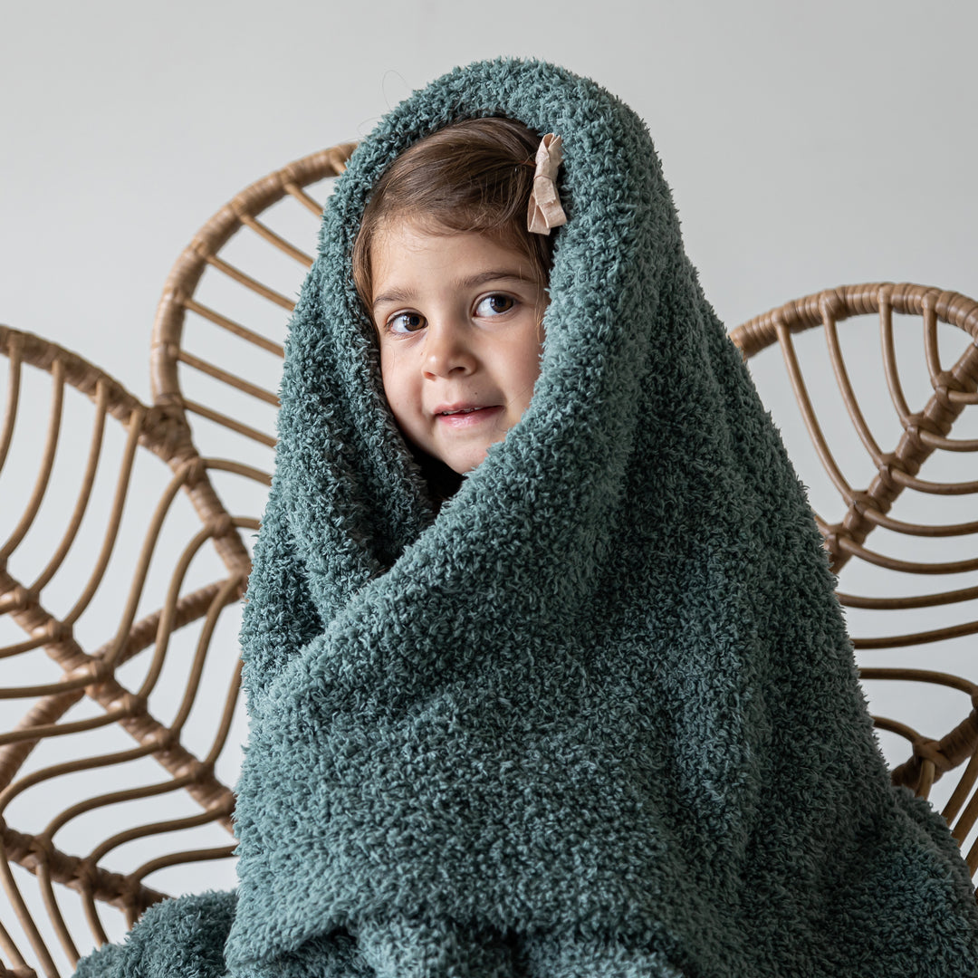 Dark Forest Green Solid Double Layered Print Toddler