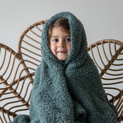 Dark Forest Green Solid Double Layered Print Toddler