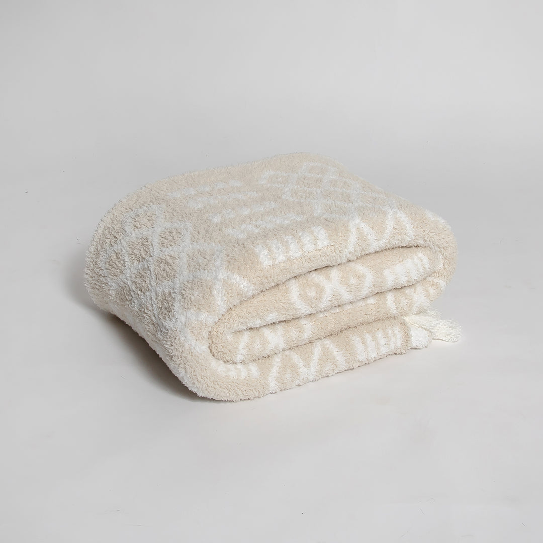 Birch & Marshmallow Tassel Extended Throw Blanket