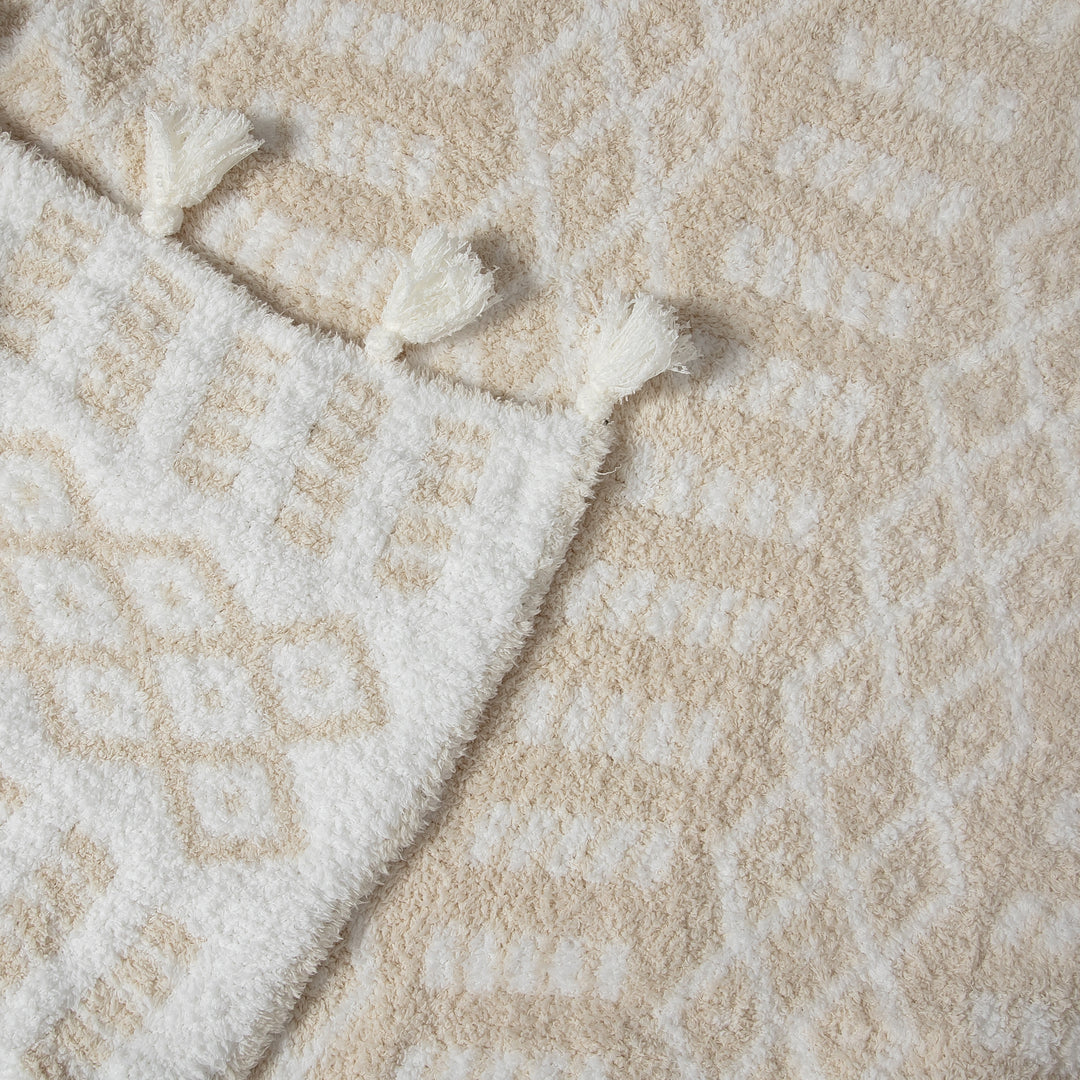 Birch & Marshmallow Tassel Extended Throw Blanket