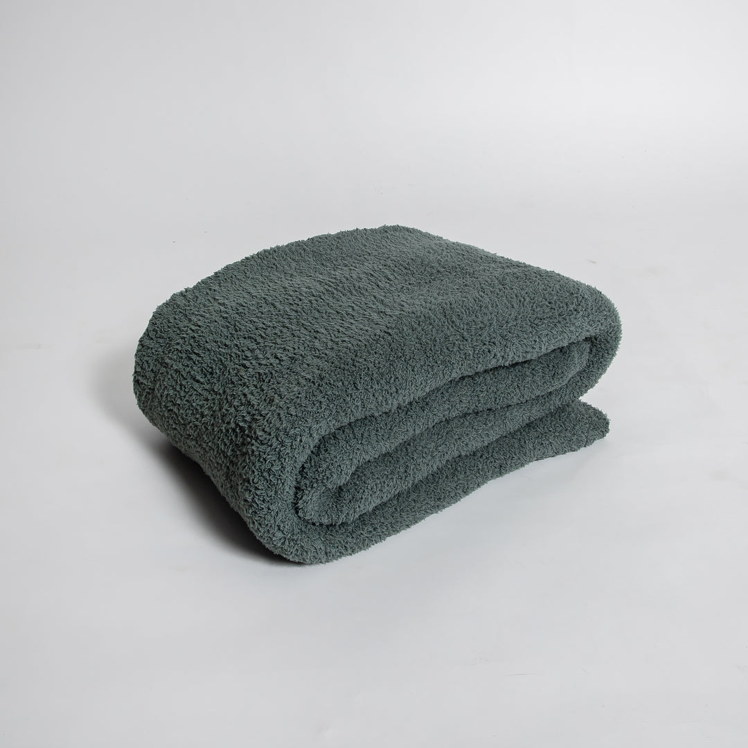 Dark Forest Solid Double Layered Print Extended Throw