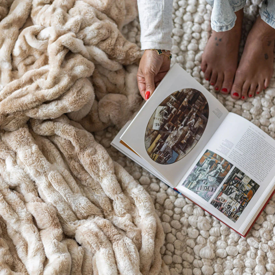 Caramel Swirl Double-sided Minky Blanket