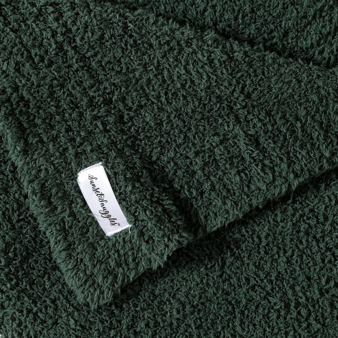 Sycamore Solid Ribbed Border Extended Throw