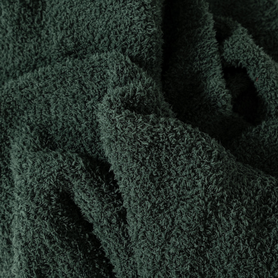 Sycamore Solid Ribbed Border Extended Throw