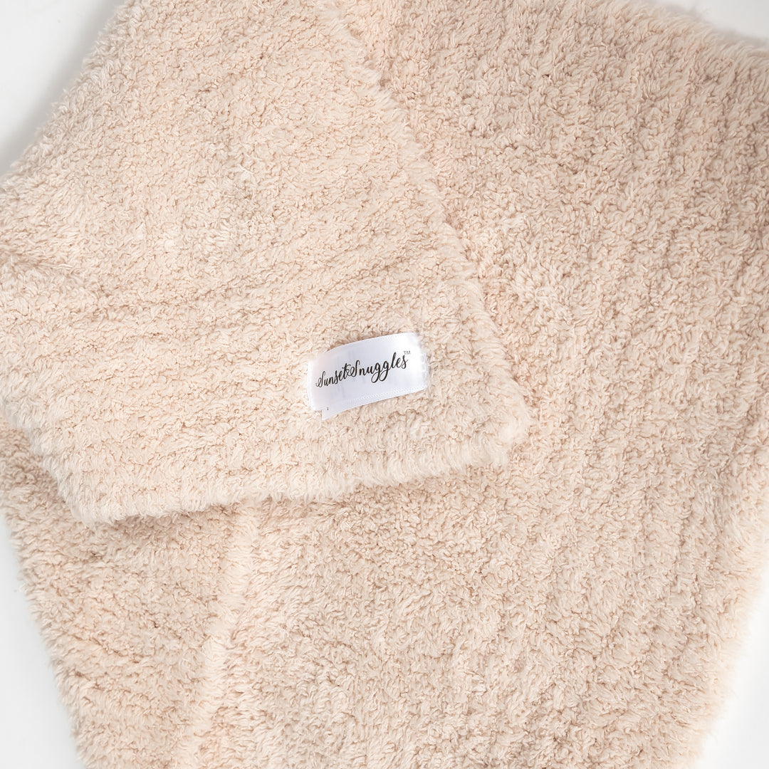Sandy Beach Solid Ribbed Border Lovey