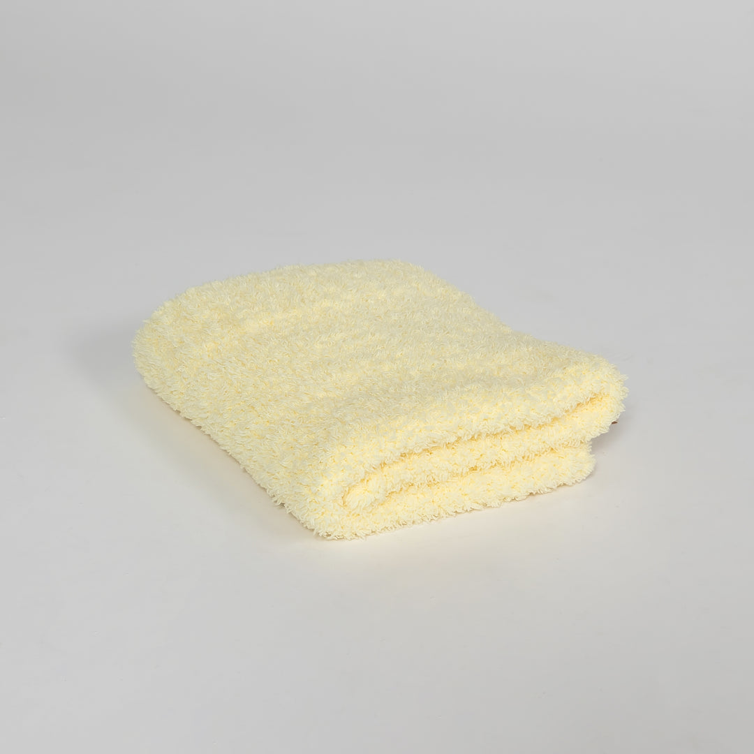 Pastel Yellow Solid Ribbed Lovey