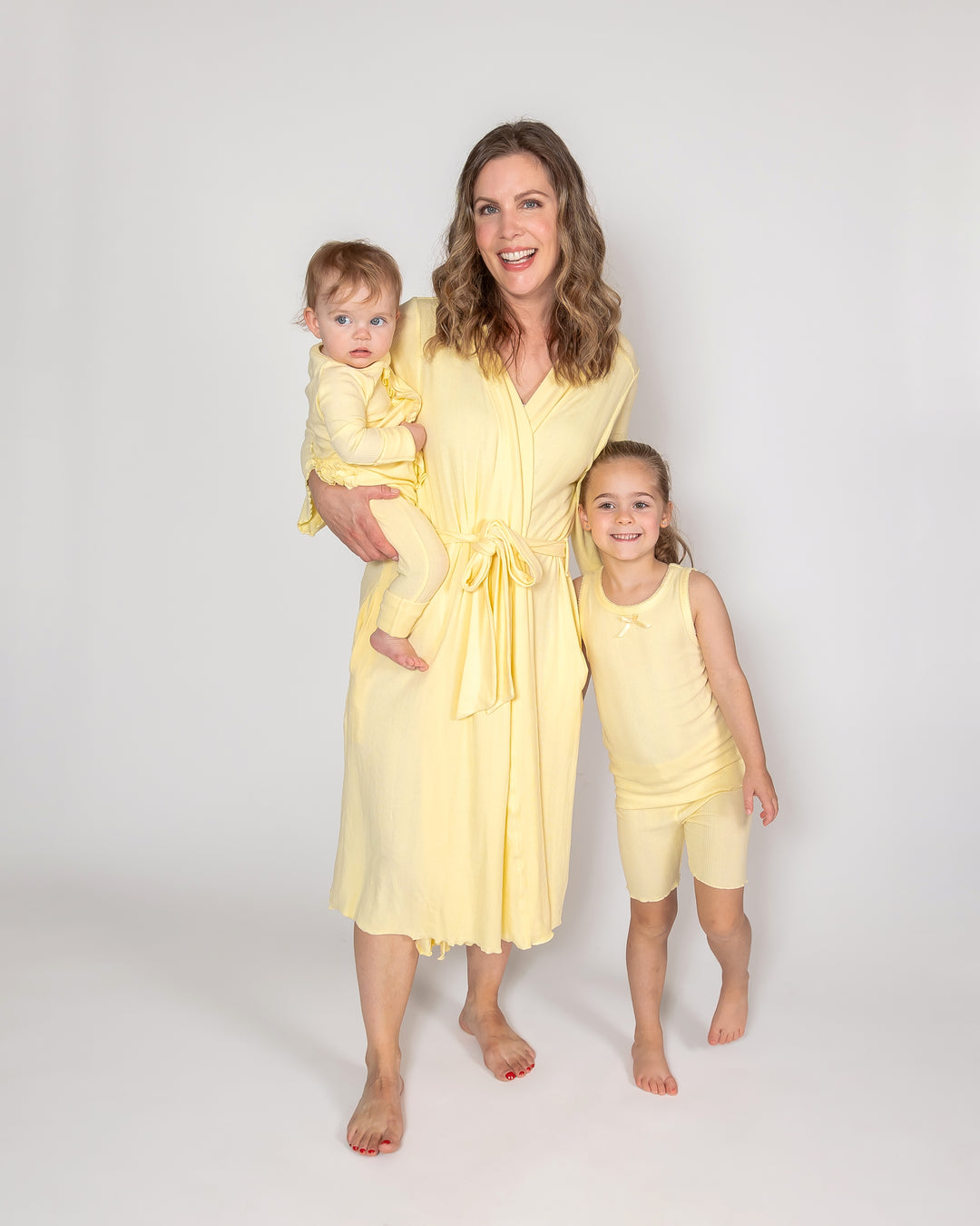 Convertible Ruffled Footed Onesie - Pastel Yellow