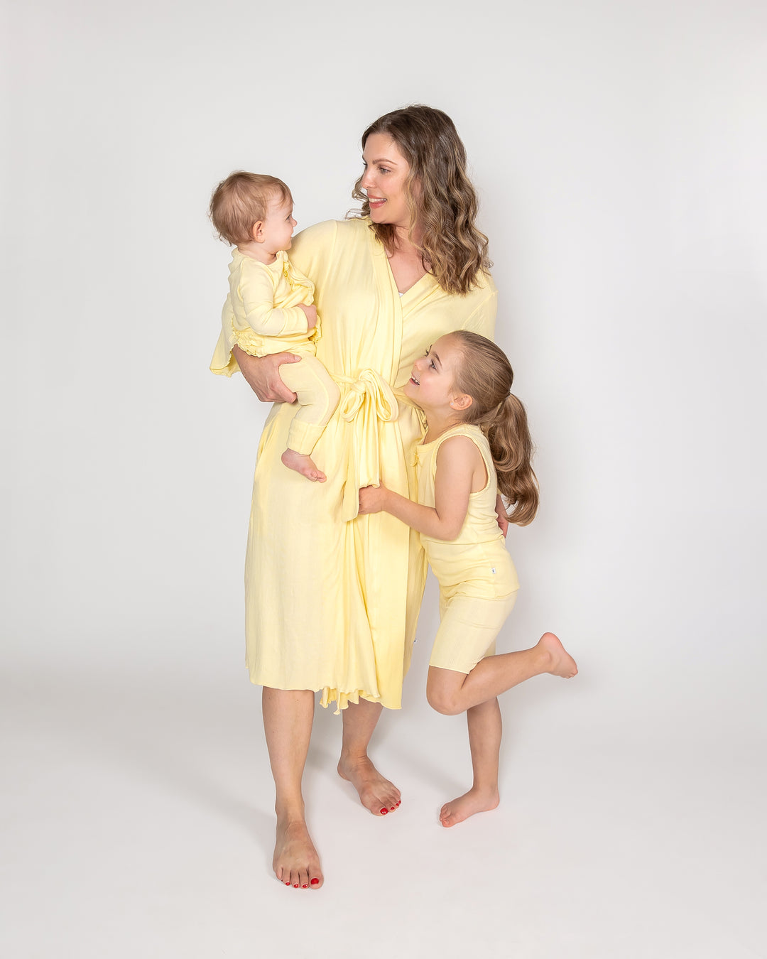 Kids Tank Top &amp; Short PJ Set - Pastel Yellow