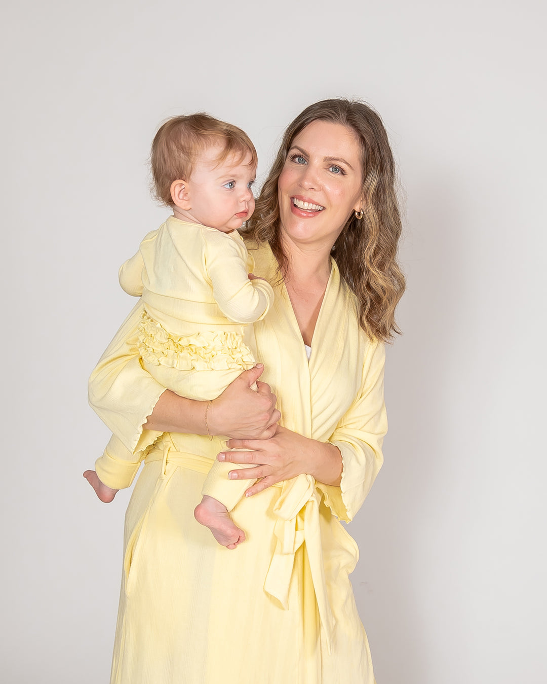 Convertible Ruffled Footed Onesie - Pastel Yellow