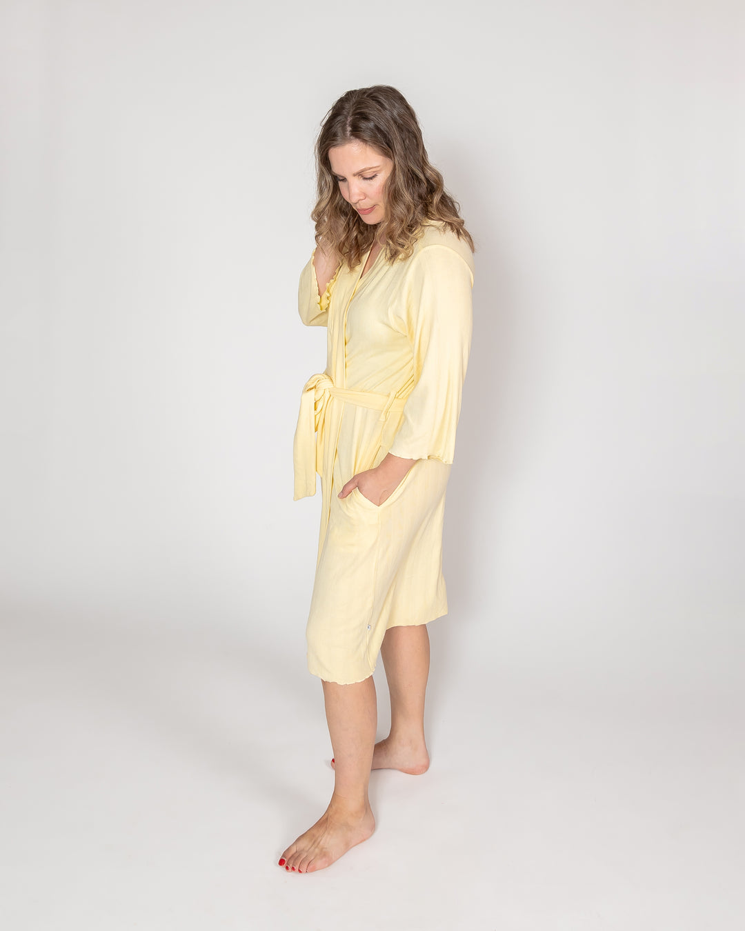 Ladies Robe - Pastel Yellow
