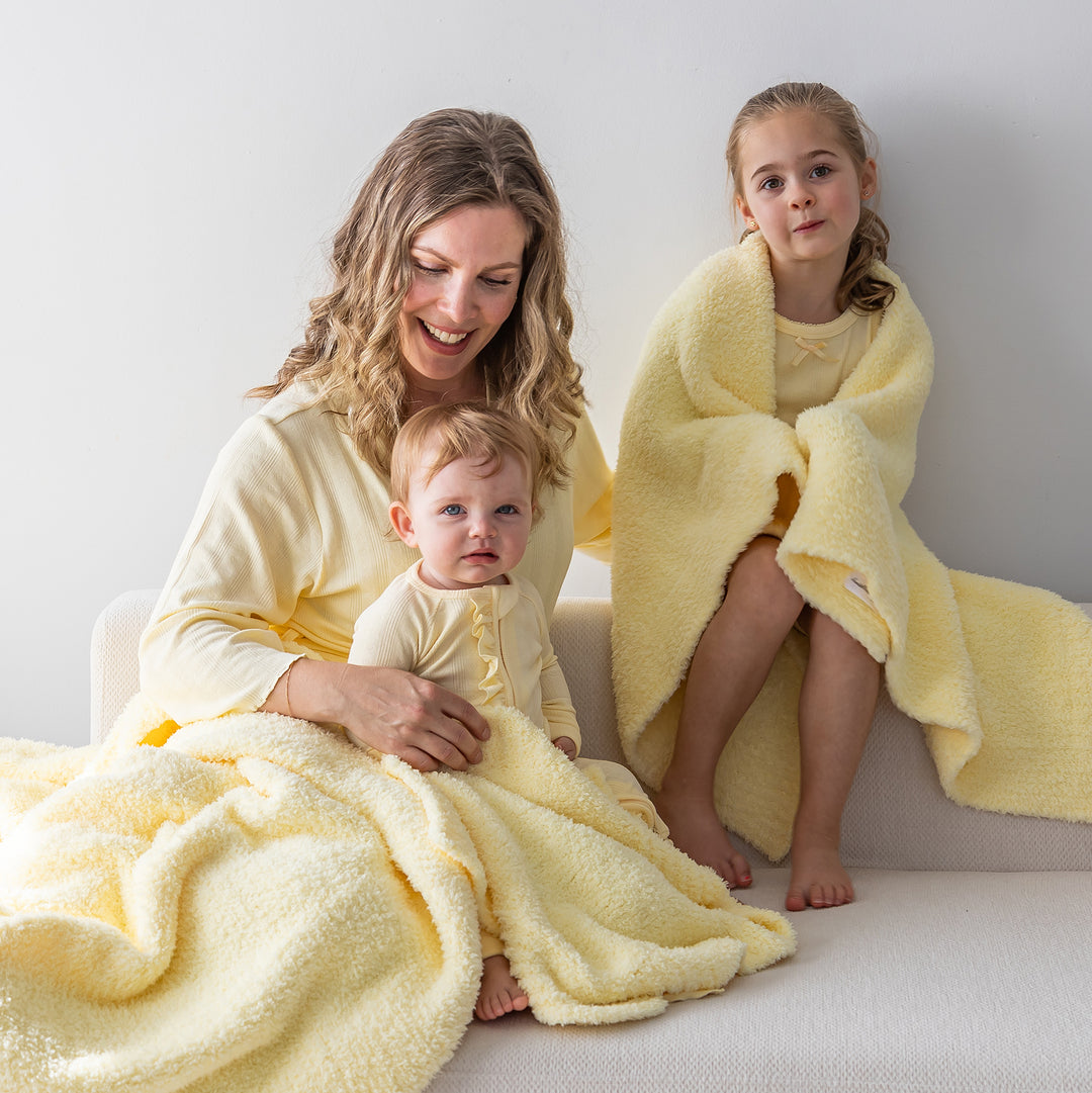 Pastel Yellow Solid Ribbed Border Toddler