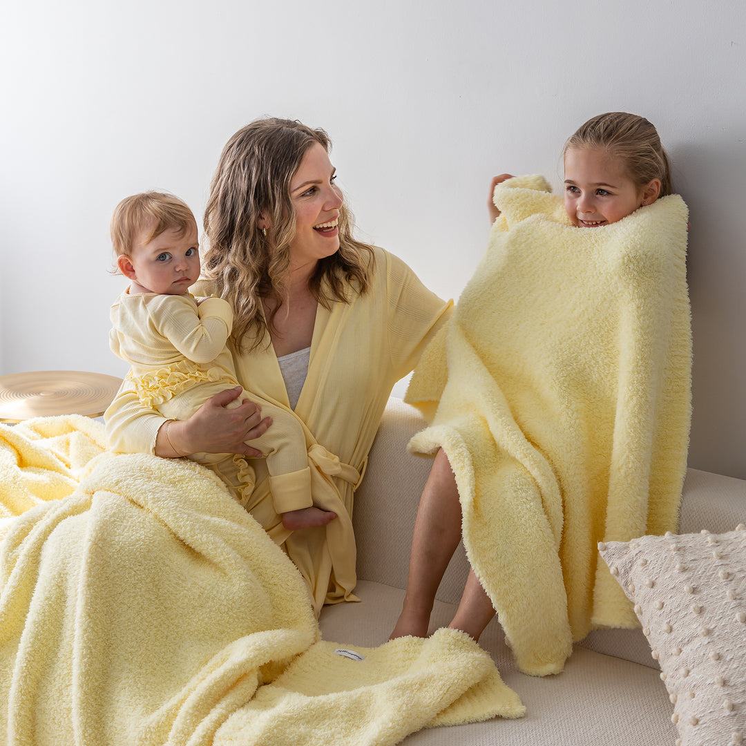 Pastel Yellow Solid Ribbed Border Toddler