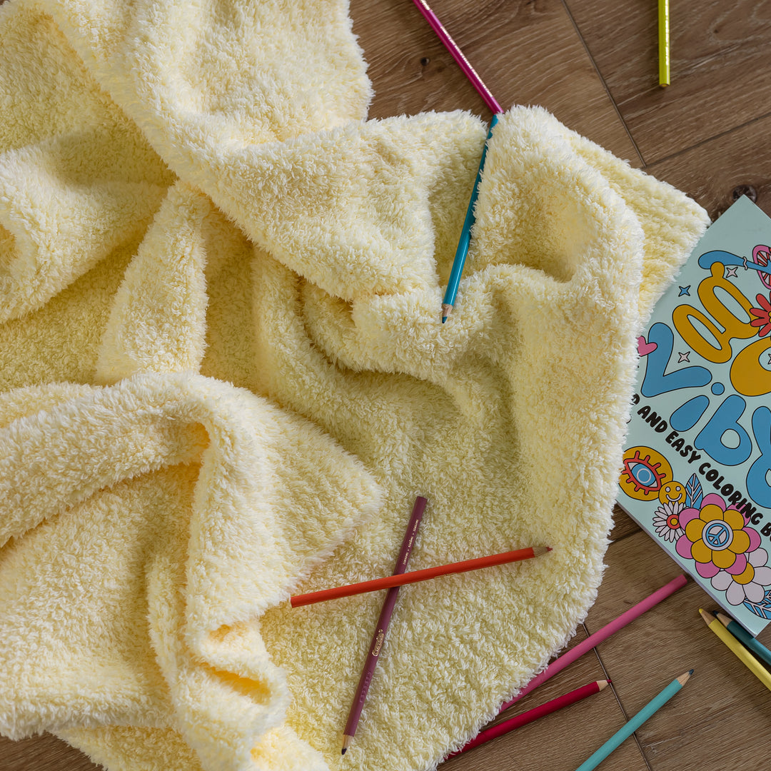 Pastel Yellow Solid Ribbed Border Toddler