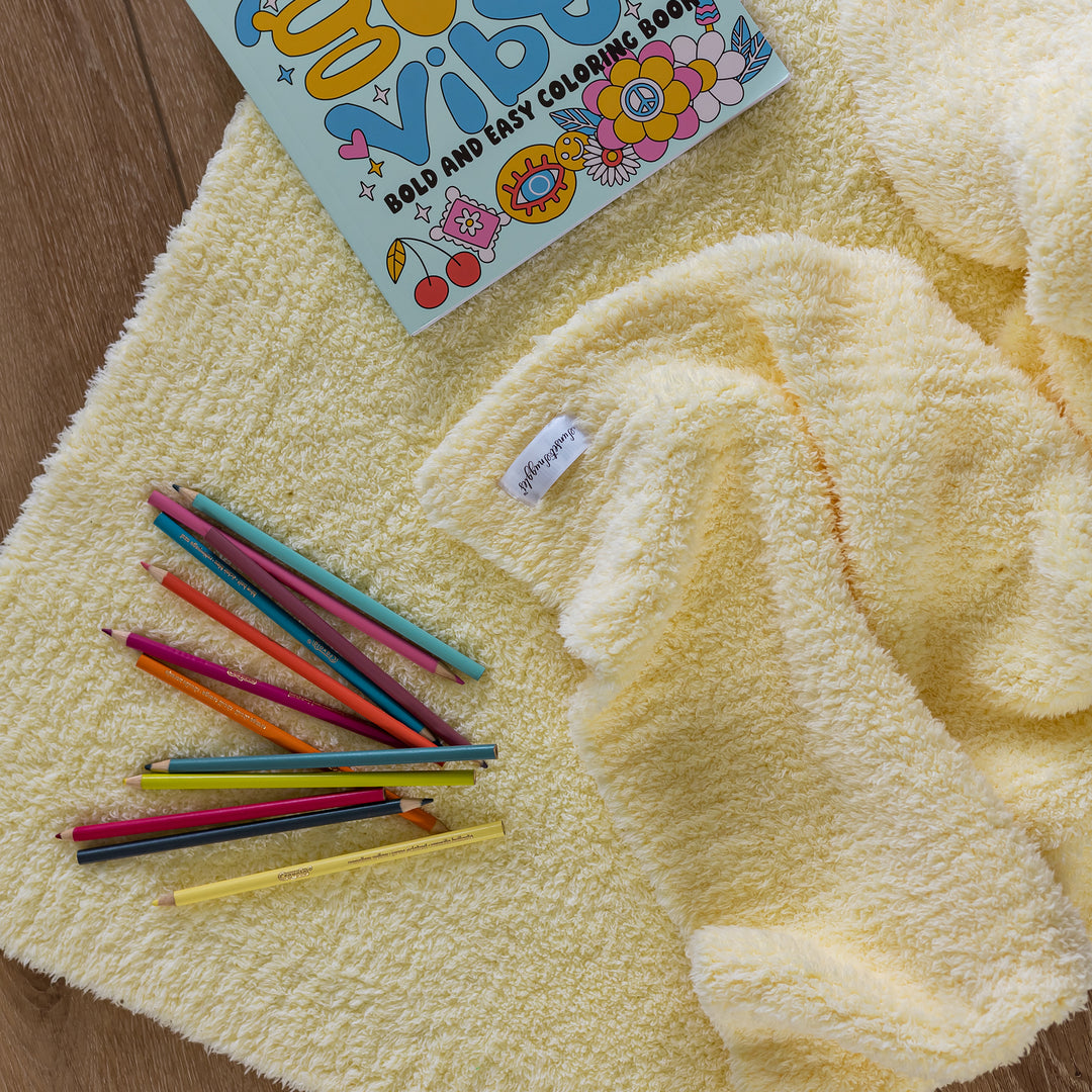 Pastel Yellow Solid Ribbed Border Toddler
