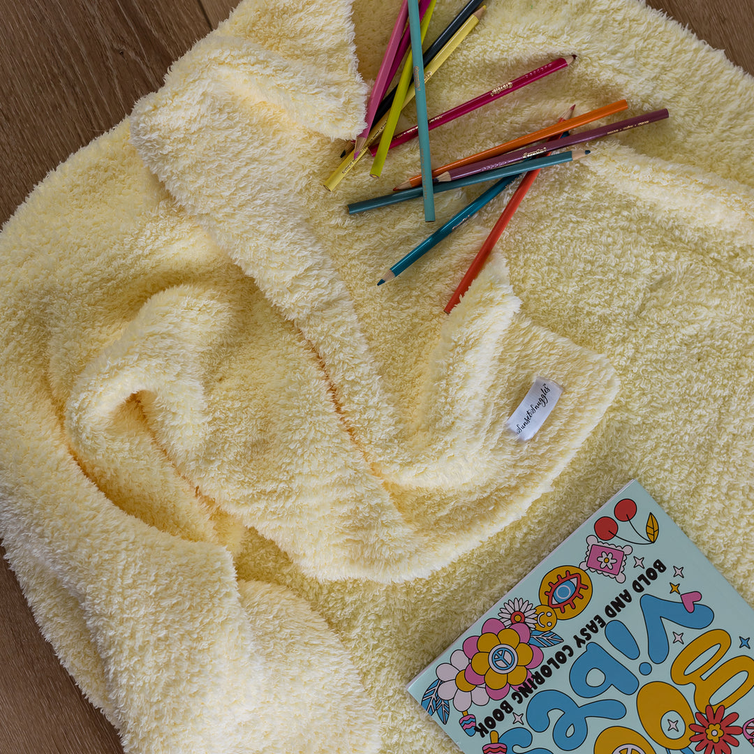 Pastel Yellow Solid Ribbed Border Toddler