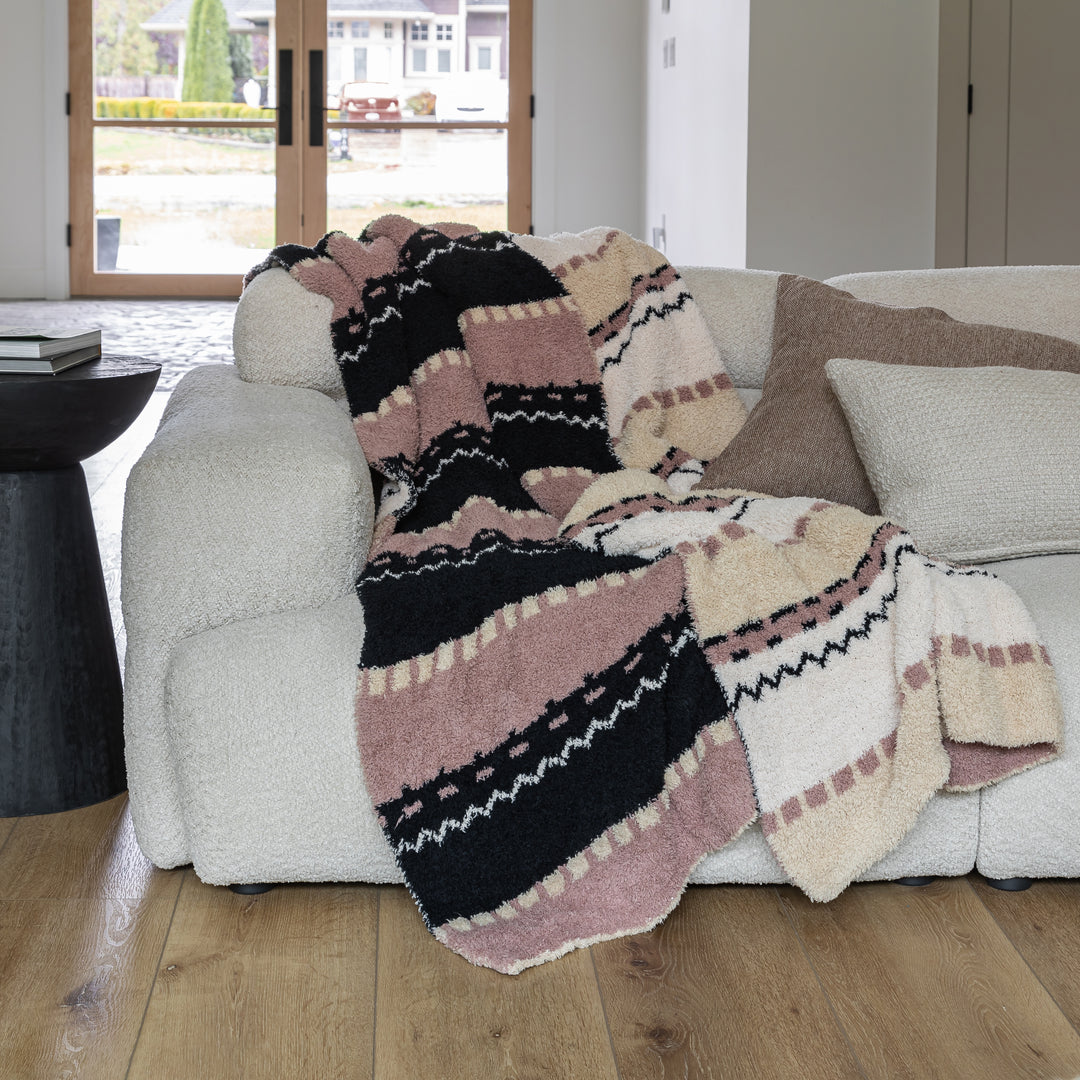 Desert Sunset Geometric Print Extended Throw