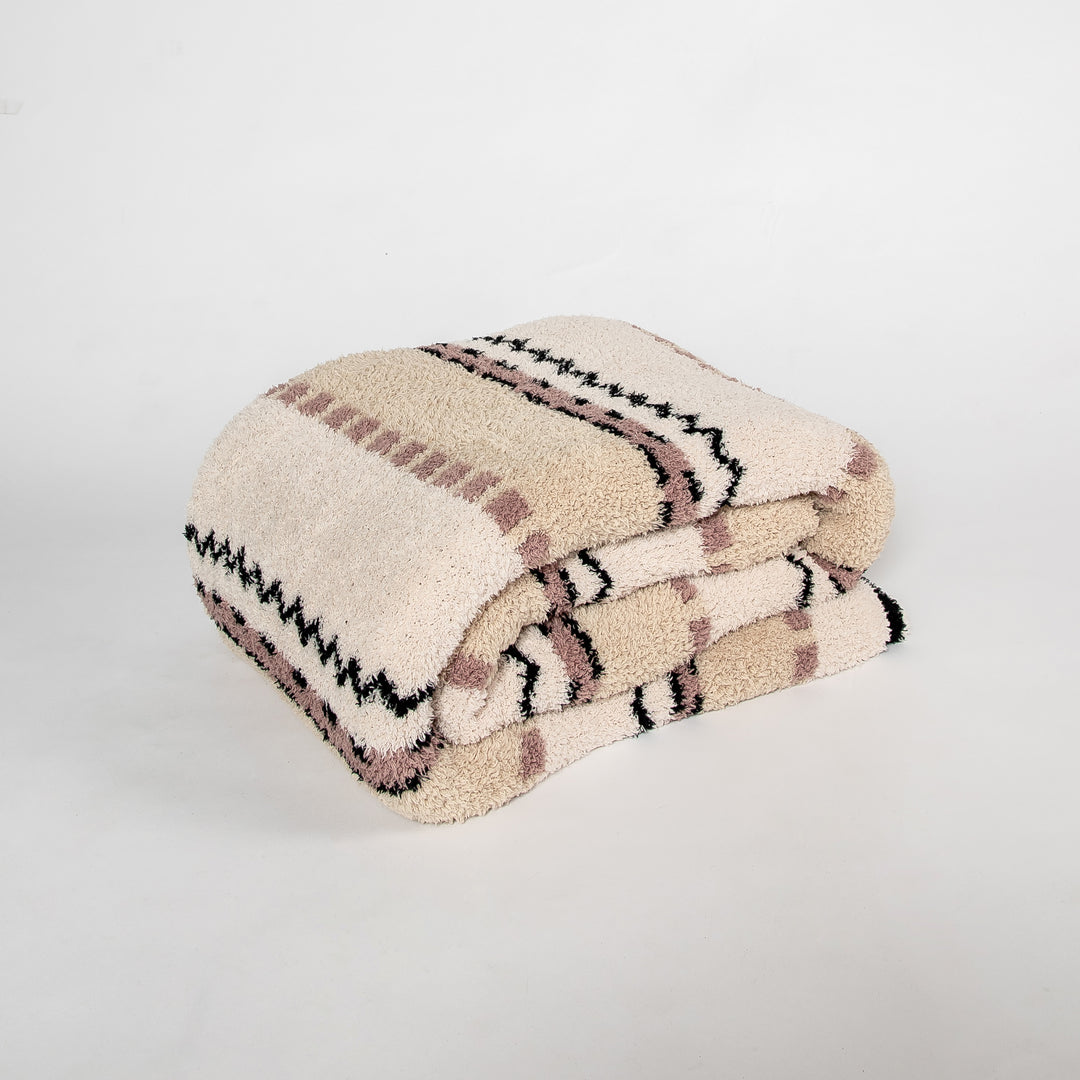 Desert Sunset Geometric Print Extended Throw