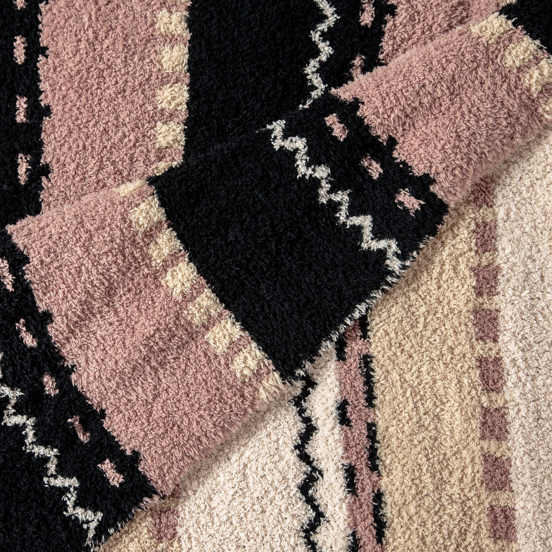 Desert Sunset Geometric Print Extended Throw