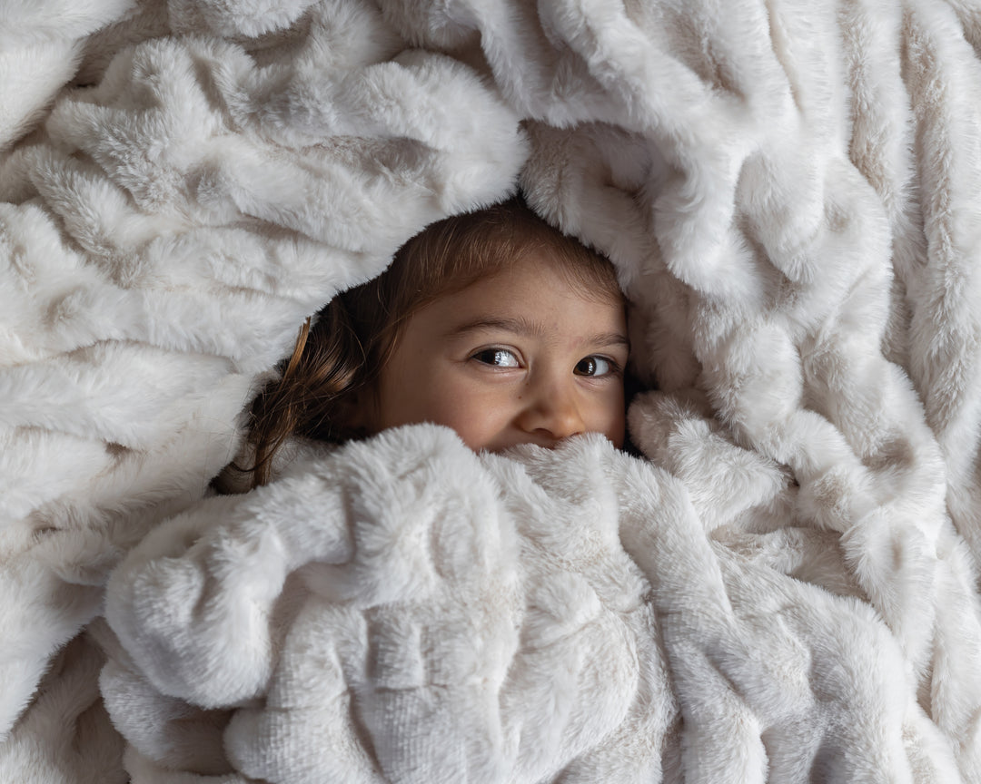 Cream Clouds Double-sided Minky Blanket