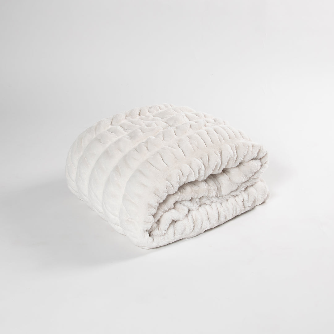 Cream Clouds Double-sided Minky Blanket