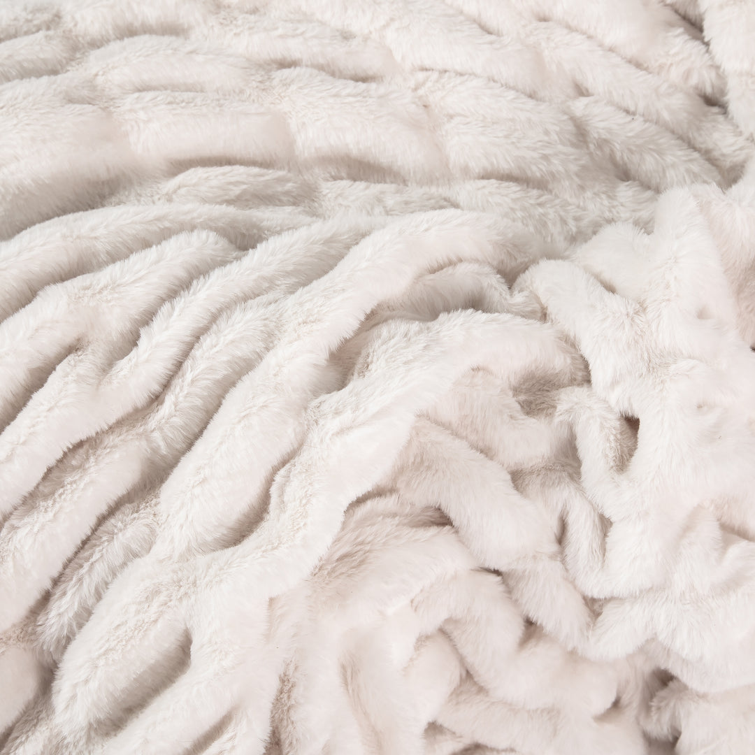 Cream Clouds Double-sided Minky Blanket