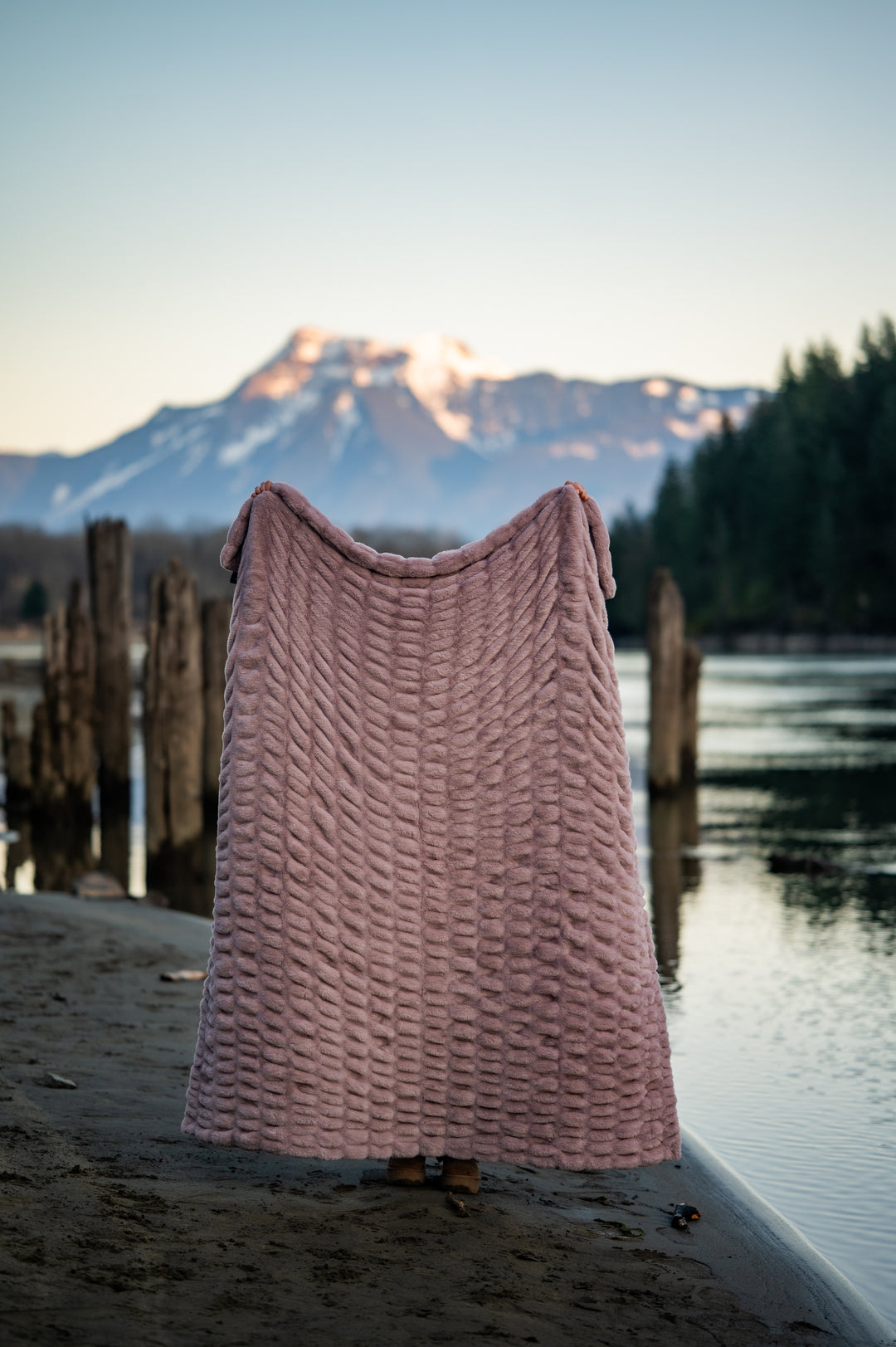 Milk Chocolate Mauve Minky Blanket