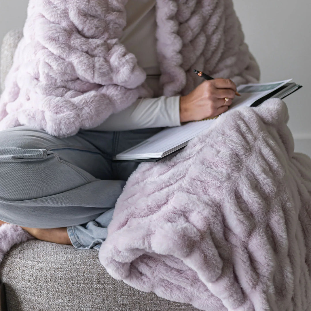 Lavender Lilac Minky Blanket