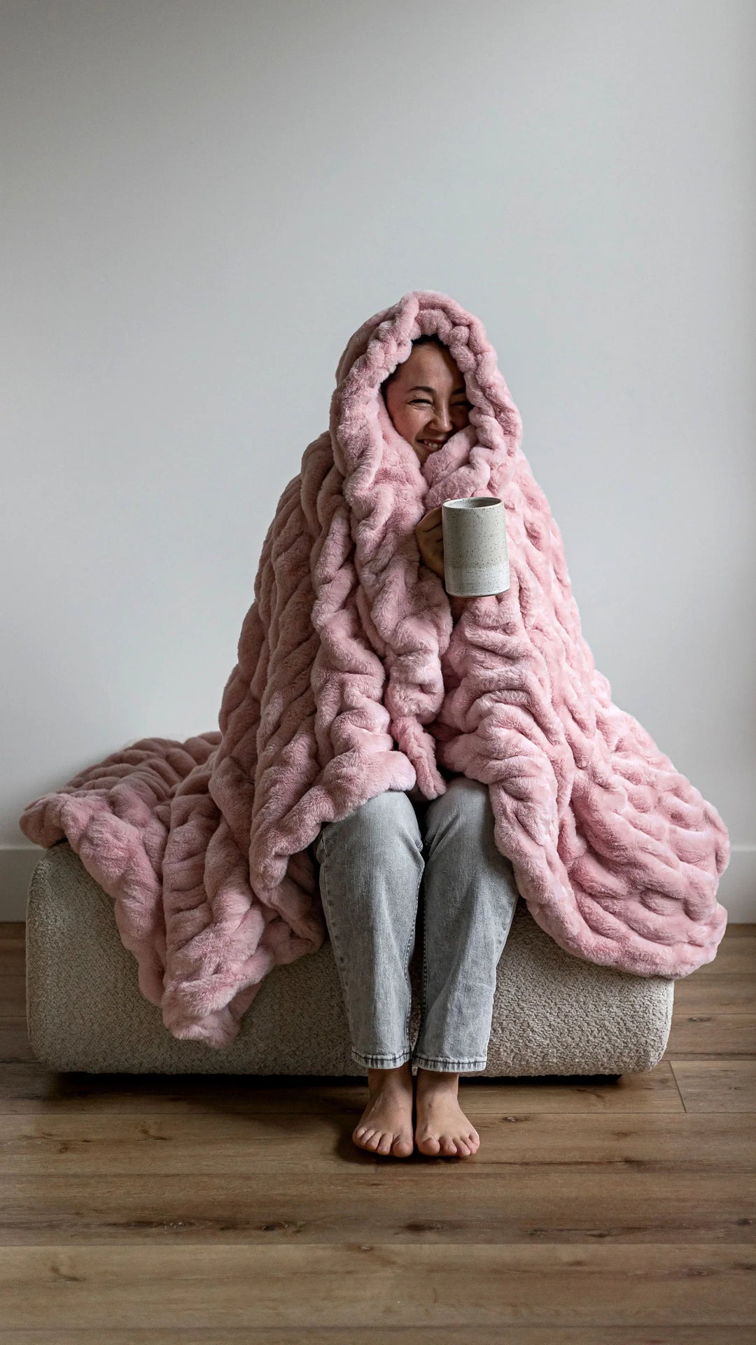 Blush Pink Double-sided Minky Blanket