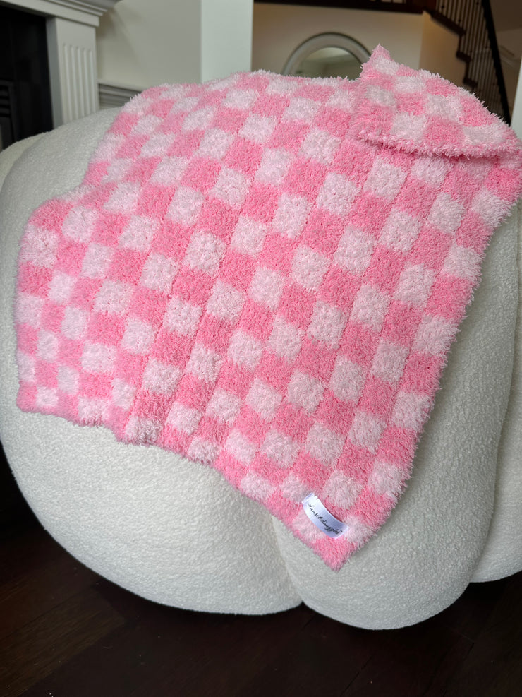Cotton Candy Check Print Lovey