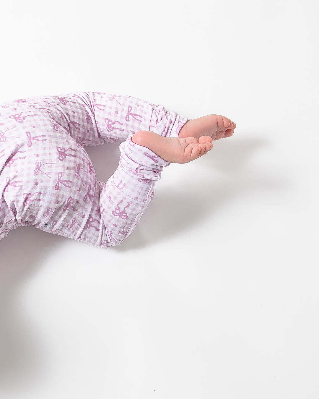 Convertible Footed Onesie - Pink Gingham & Bows