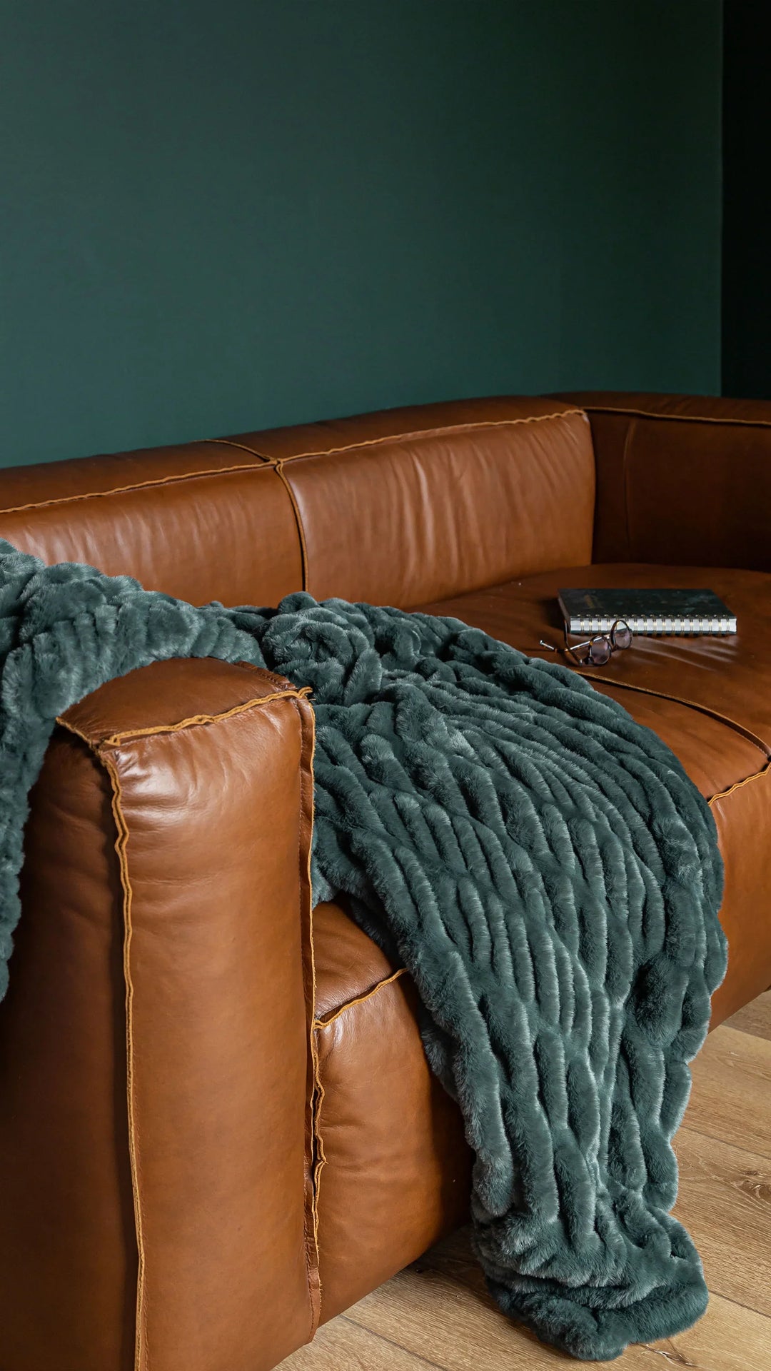 Deep Forest Green Minky Blanket