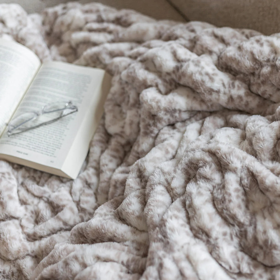 Snow Leopard Minky Blanket