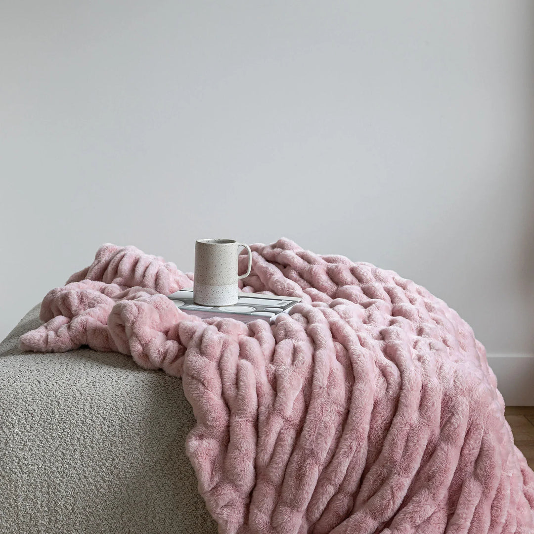 Blush Pink Double-sided Minky Blanket