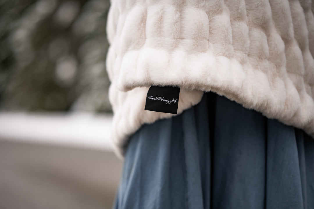 Cream Clouds Double-sided Minky Blanket