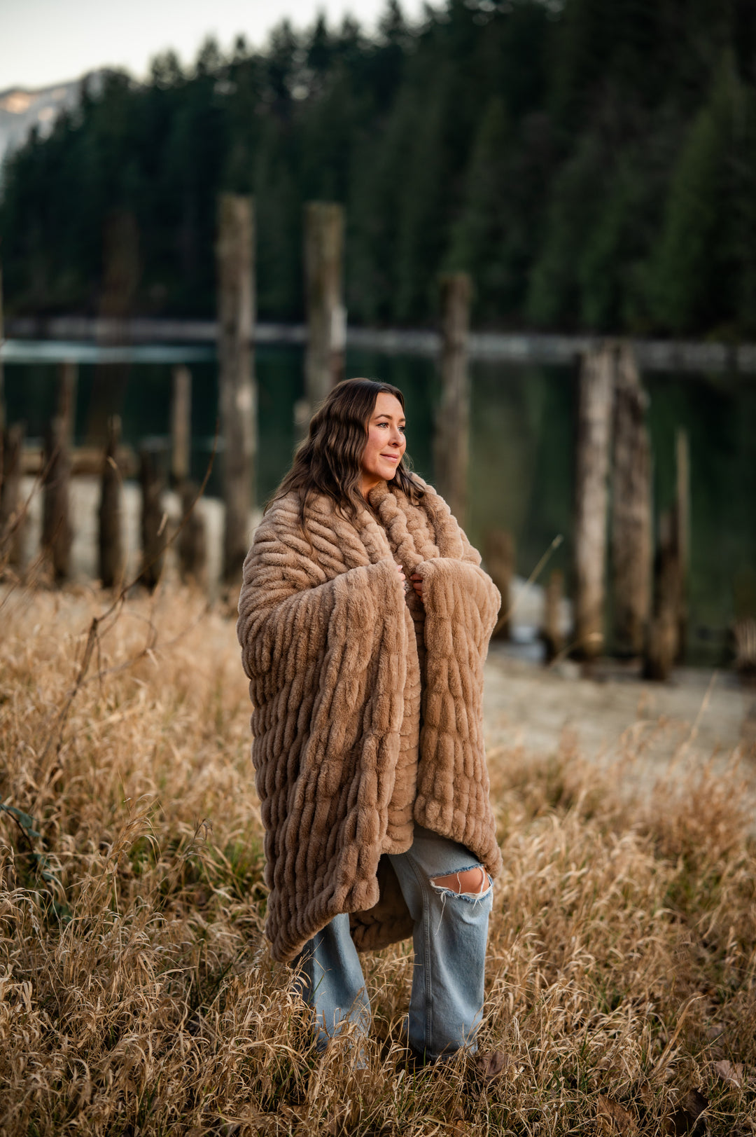 Mushroom Minky Blanket