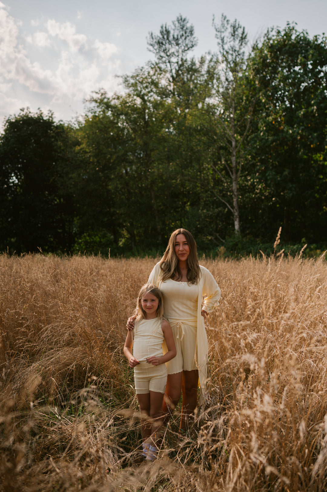 Kids Tank Top &amp; Short PJ Set - Pastel Yellow