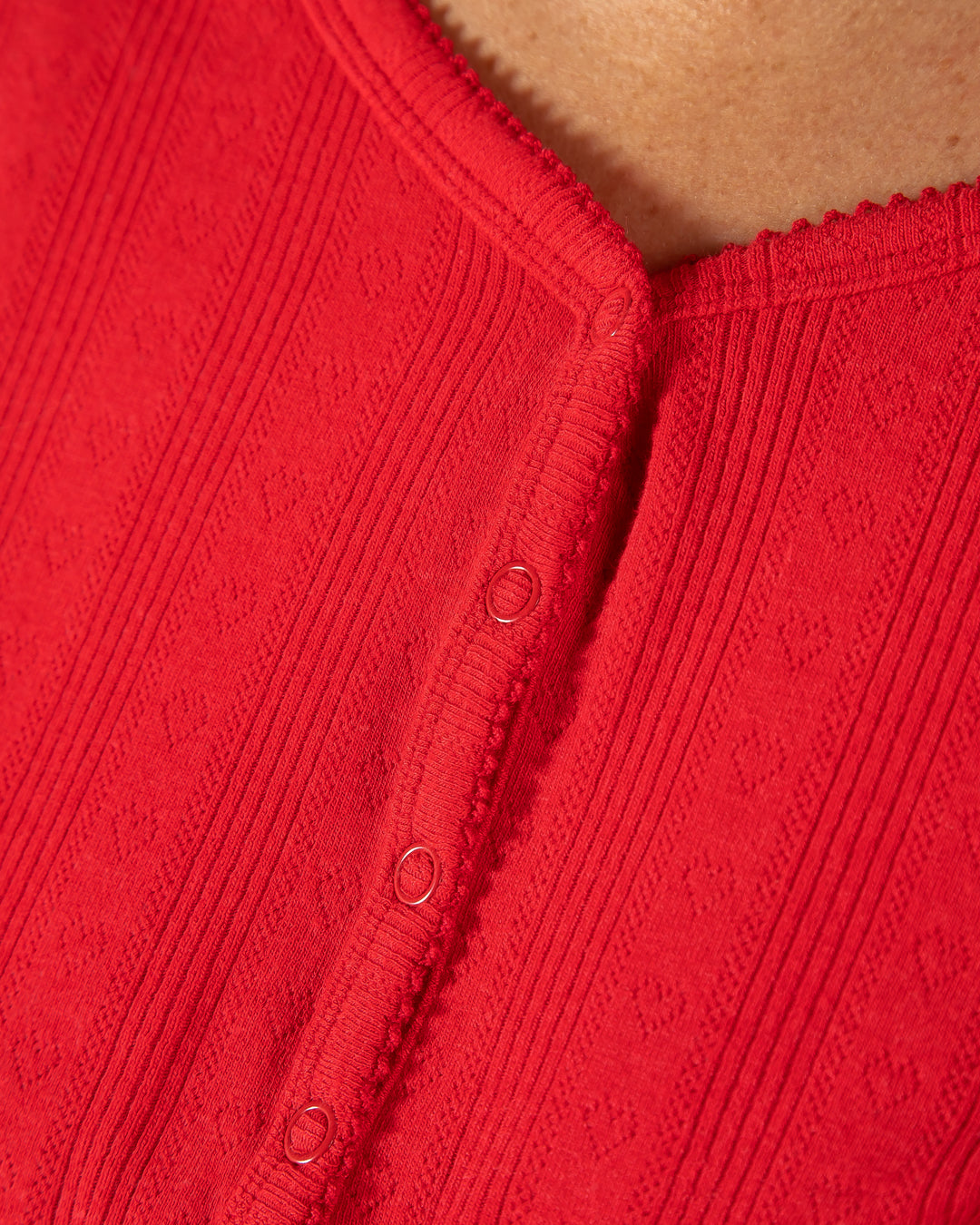 Red Ladies Long Pajama Set