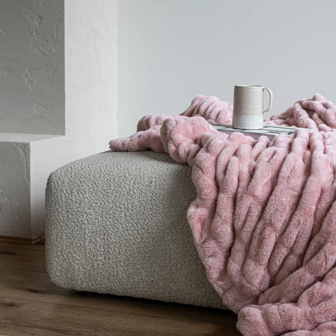 Blush Pink Double-sided Minky Blanket
