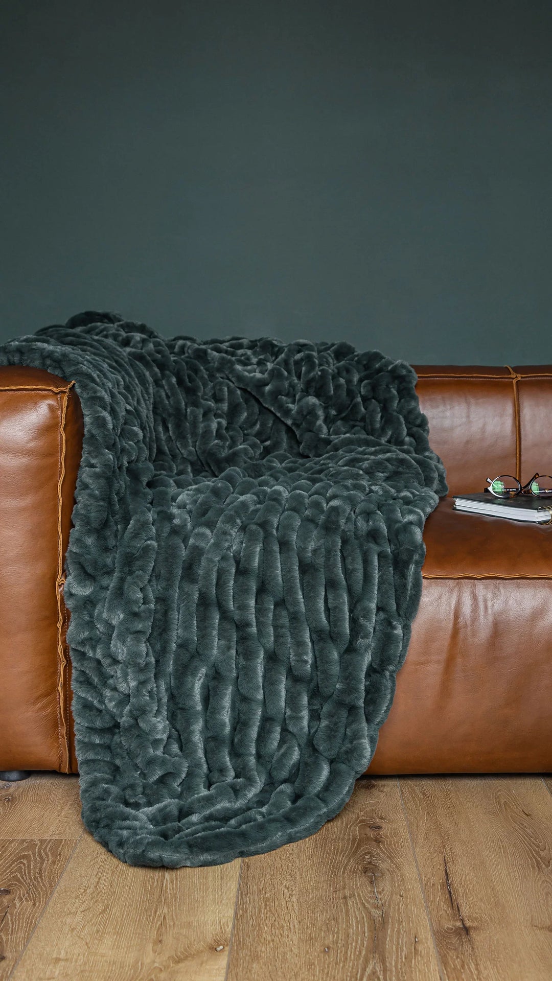 Deep Forest Green Minky Blanket