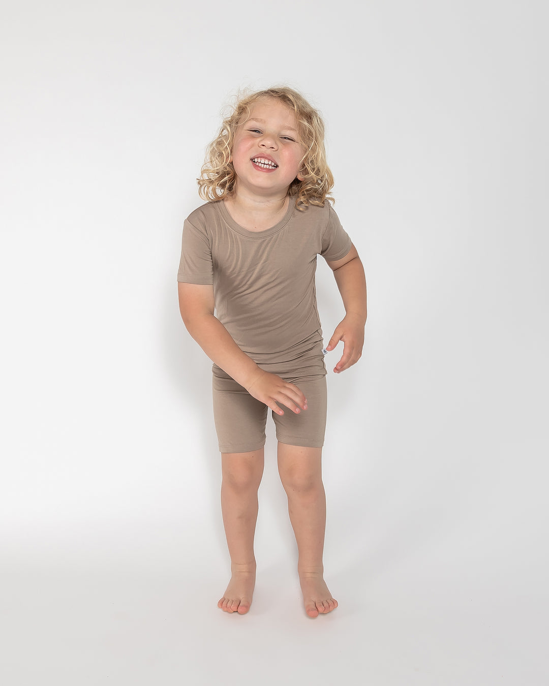 Kids Short PJ Set - Sand Dune
